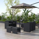 Horrocks 8-Seater Black Outdoor Dining Set