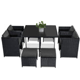 Horrocks 8-Seater Black Outdoor Dining Set