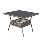 Elegant Grey 8-Piece Outdoor Dining Set