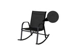High Back Rocking Chair - Black Metal