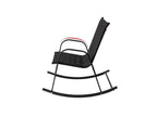 High Back Rocking Chair - Black Metal