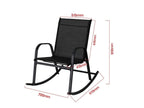 High Back Rocking Chair - Black Metal
