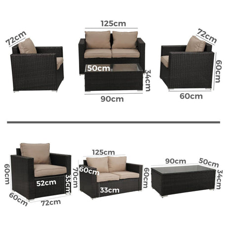 Harmony Haven 4-Piece Outdoor Sofa Set