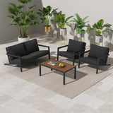 Aidan Slate Grey 5-Piece Garden Sofa Set