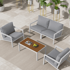 Aidan Contemporary 5-Piece Outdoor Sofa Set