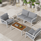Aidan Contemporary 5-Piece Outdoor Sofa Set