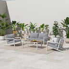 Aidan Contemporary 5-Piece Outdoor Sofa Set