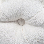 Elsa Tufted Ottoman - Beach Boucle White
