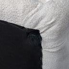 Elsa Tufted Ottoman - Beach Boucle White