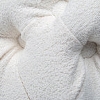 Elsa Tufted Ottoman - Beach Boucle White