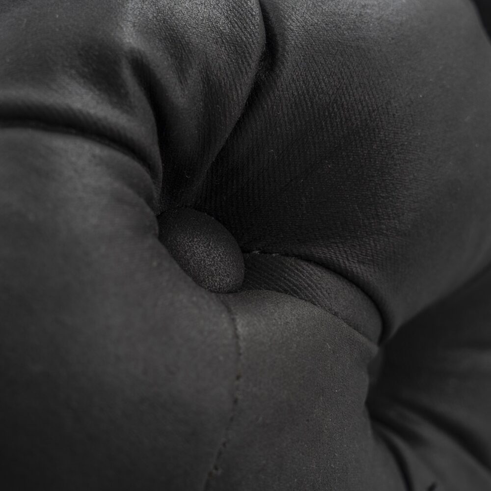 Black Leathaire Rectangular Ottoman