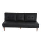 Versatile Black 3 Seater Sofa Bed with Cup Holder