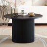 Luxe Ribbed Wooden Coffee Table