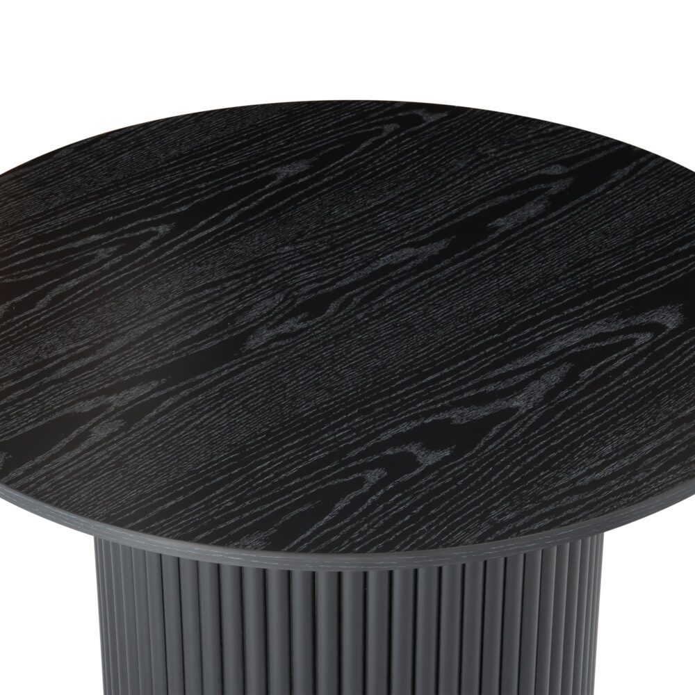 Luxe Ribbed Wooden Coffee Table