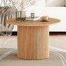 Luxe Ribbed Wooden Coffee Table