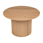 Luxe Ribbed Wooden Coffee Table