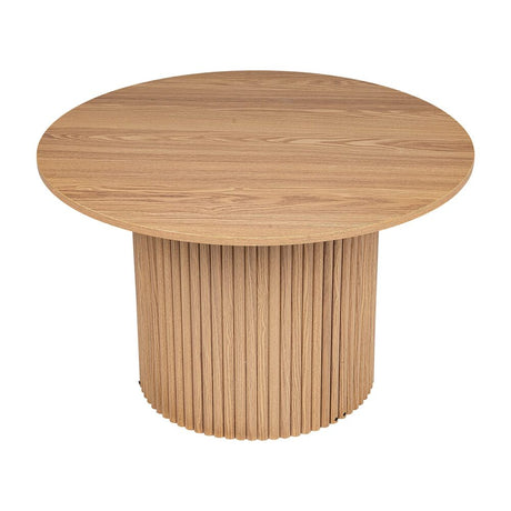 Luxe Ribbed Wooden Coffee Table