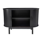 Elegant Mid-Century Ribbed Sideboard Cabinet