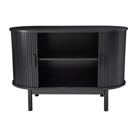 Elegant Mid-Century Ribbed Sideboard Cabinet