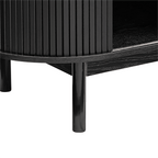 Elegant Mid-Century Ribbed Sideboard Cabinet