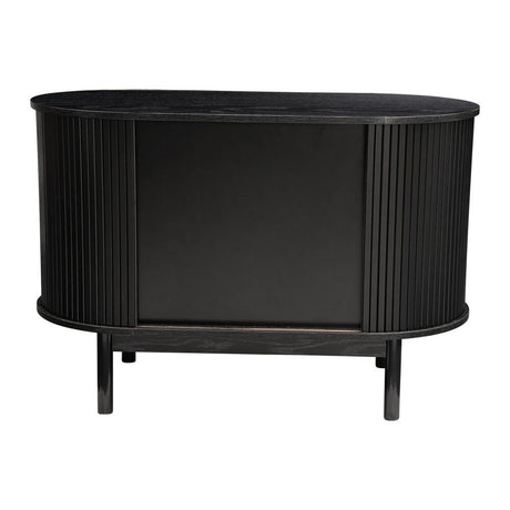 Elegant Mid-Century Ribbed Sideboard Cabinet