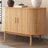 Elegant Mid-Century Ribbed Sideboard Cabinet