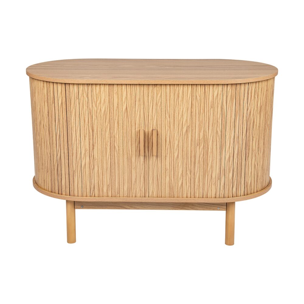 Elegant Mid-Century Ribbed Sideboard Cabinet