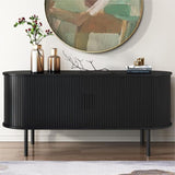 Ribbed Ripple Sideboard with Sliding Doors