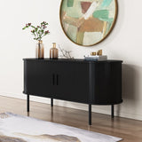 Ribbed Ripple Sideboard with Sliding Doors