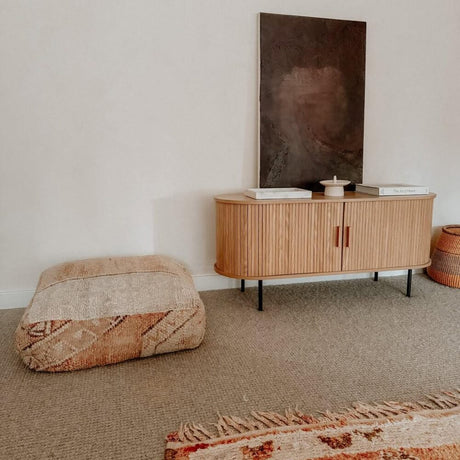 Ribbed Ripple Sideboard with Sliding Doors