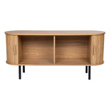 Ribbed Ripple Sideboard with Sliding Doors
