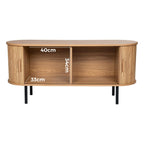 Ribbed Ripple Sideboard with Sliding Doors