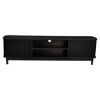 Ribbed Media Cabinet with Storage Solutions