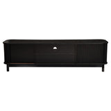 Ribbed Media Cabinet with Storage Solutions