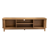 Ribbed Media Cabinet with Storage Solutions