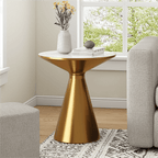Golden Halo Modern Round Side Table
