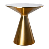 Golden Halo Modern Round Side Table
