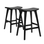 KANSO Wooden Bar Stool Set with Padded Seat