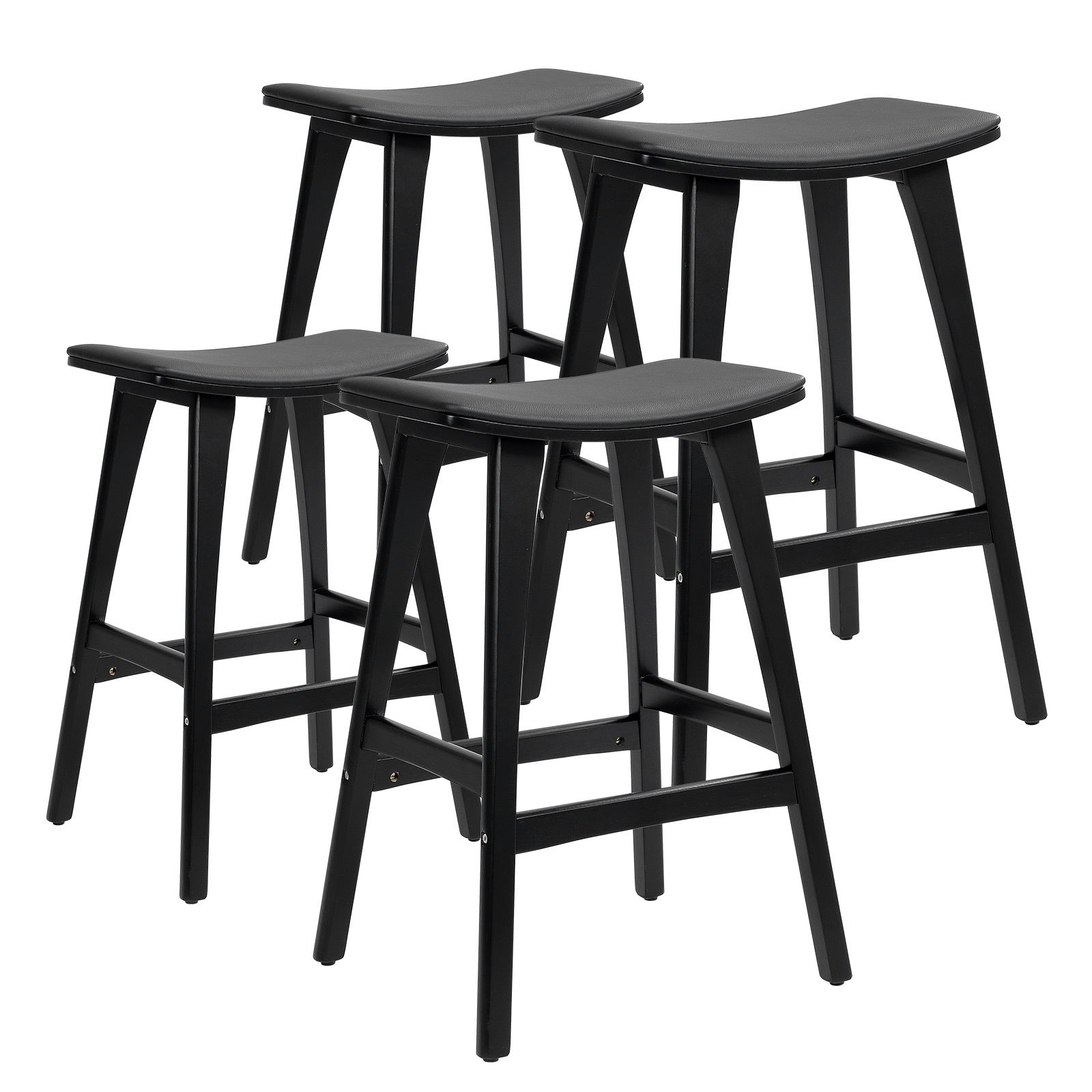KANSO Wooden Bar Stools - 4 Set