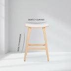 KANSO Wooden Bar Stool Set with Padded Seat