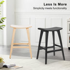 KANSO Wooden Bar Stool Set with Padded Seat