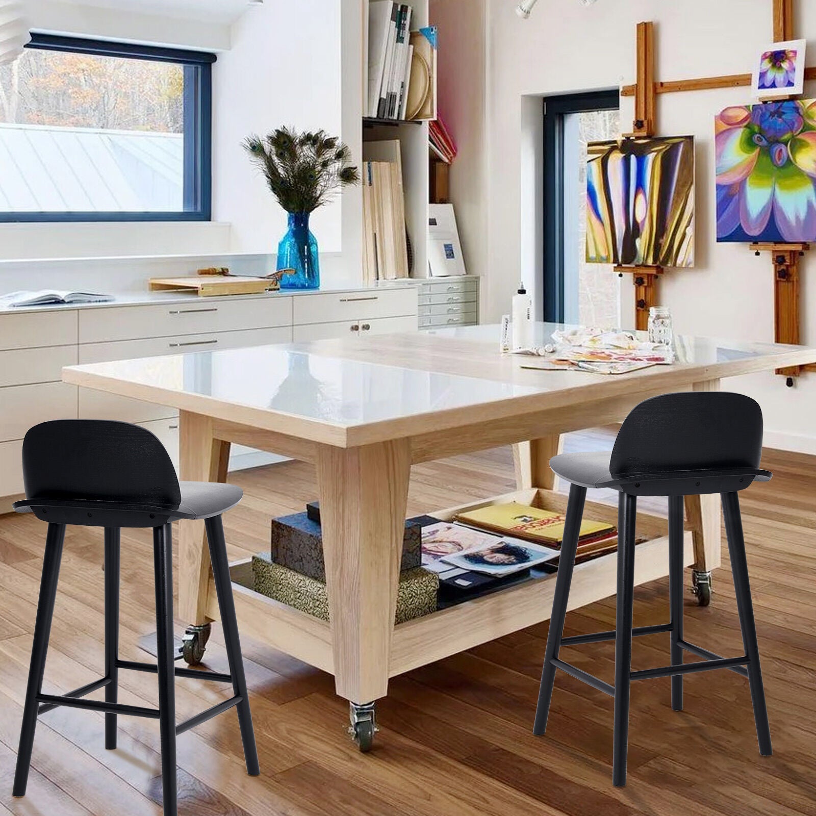 ELISE & SOPHIA Premium Bar Stool Set