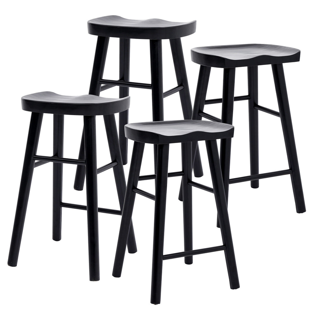 La Bella FRIDA Wooden Bar Stool - Black Finish