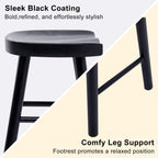 La Bella FRIDA Wooden Bar Stool - Black Finish