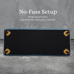 La Bella Ocean Blue Velvet Storage Ottoman