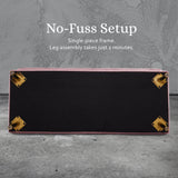 La Bella Pink Velvet Storage Ottoman Bench