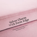 La Bella Pink Velvet Storage Ottoman Bench