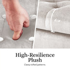 La Bella 132cm Beige Velvet Storage Ottoman