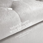 La Bella 132cm Beige Velvet Storage Ottoman