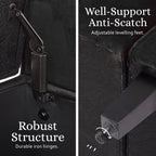 La Bella Black Velvet Storage Ottoman Bench